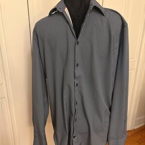 Christian Lacroix Men’s Contemporary Fit Geometric Dress Shirt – M